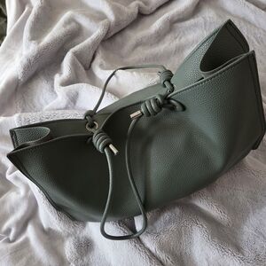 Green Vegan Leather Women's Tote Bag